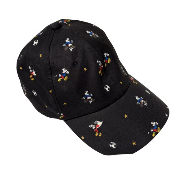 Mickey Mouse Black Sports Soccer Baseball Cap Hat Disney Unisex Adjustable - Picture 3 of 7